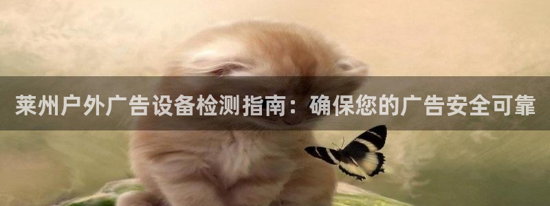 杏宇平台代理多少钱：莱州户外广告设备检测指南：确保您的广告安全可靠