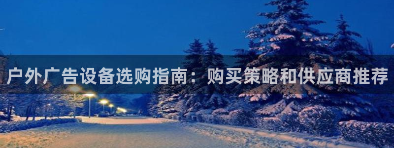 杏宇平台开户：户外广告设备选购指南：购买策略和供应商推荐