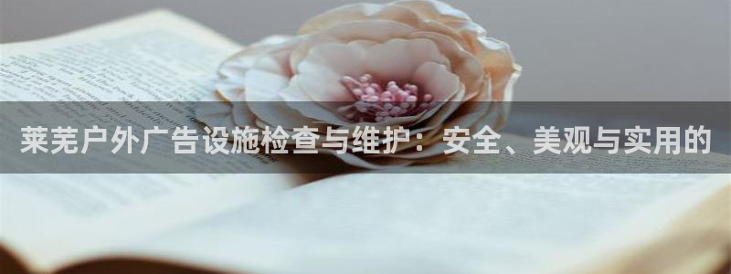 杏宇平台是什么：莱芜户外广告设施检查与维护：安全、美观与实用的
