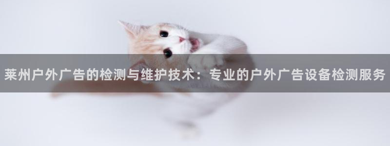 杏宇代理注册：莱州户外广告的检测与维护技