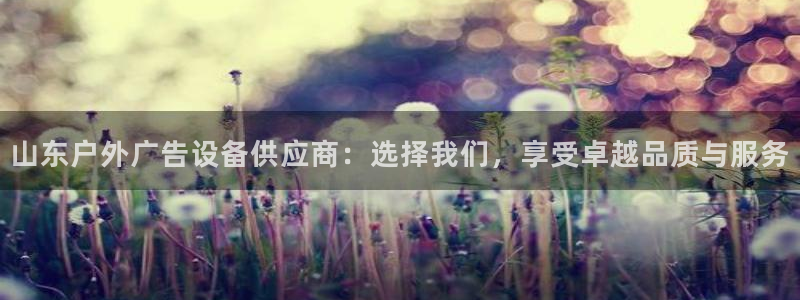 杏宇平台代理多少钱：山东户外广告设备供应商：选择我们，享受卓越品质与服务