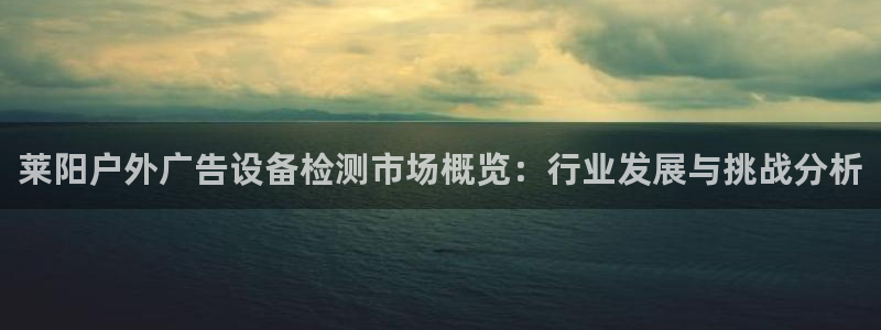 杏宇平台招商：莱阳户外广告设备检测市场概览：行业发展与挑战分析