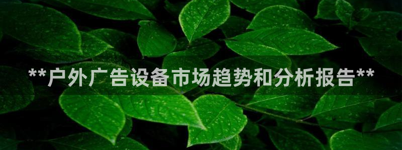 杏宇平台登录方法：**户外广告设备市场趋